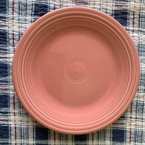One (1) Fiesta Rose Dinner Plate by Homer Laughlin